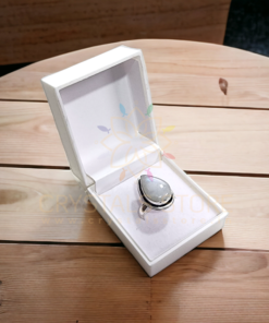 White Moonstone Rings