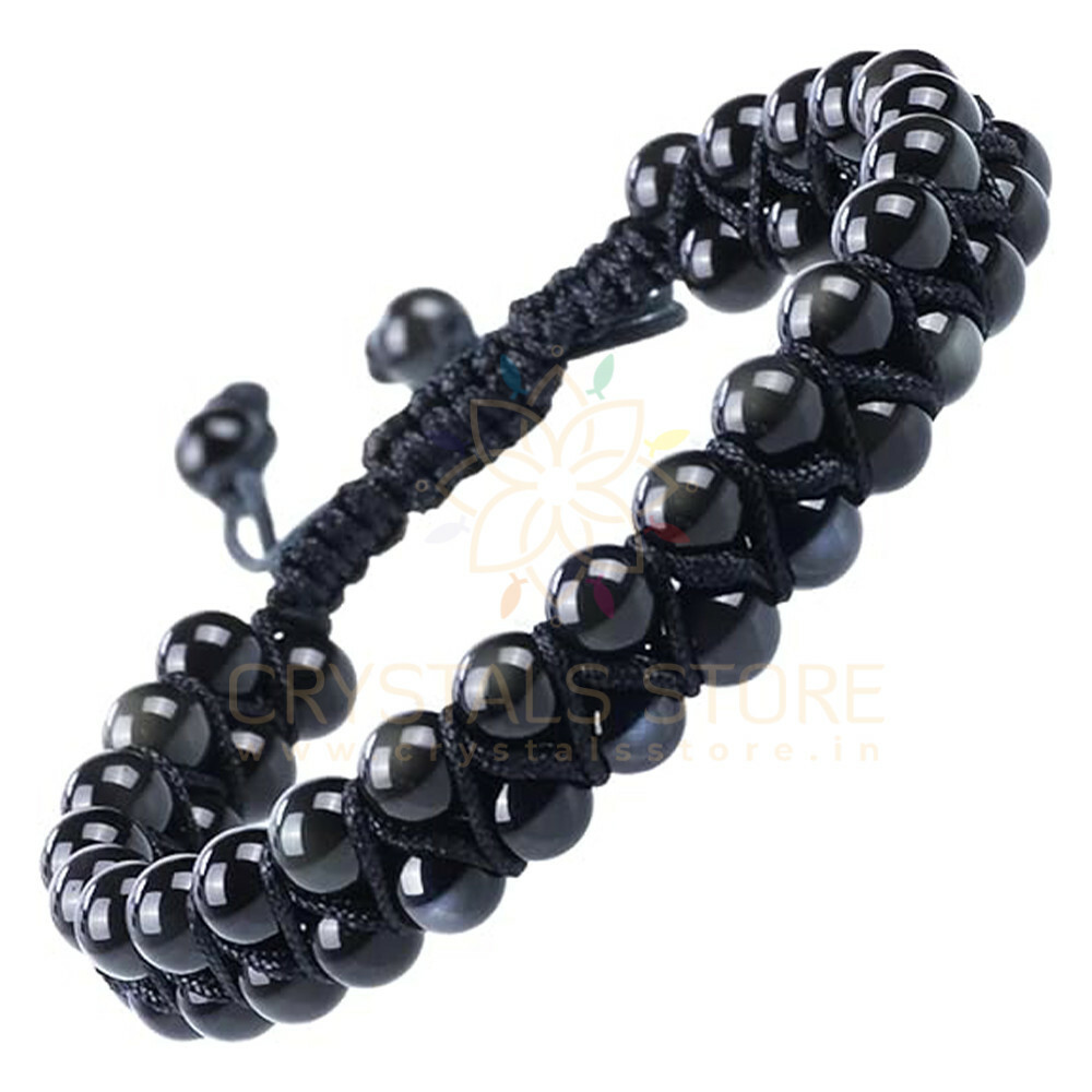 Men's Black Obsidian Bracelet – Purple Girl Designs