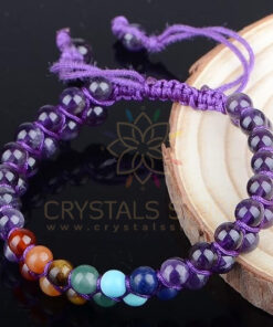 Seven Chakra Amethyst Double Layer Dori Bracelet