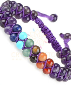 Seven Chakra Amethyst Double Layer Dori Bracelet