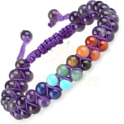 Seven Chakra Amethyst Double Layer Dori Bracelet