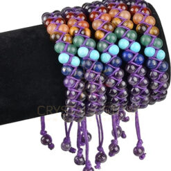 Seven Chakra Amethyst Double Layer Dori Bracelet