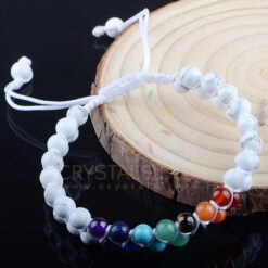 Seven Chakra Howlite Double Layer Dori Bracelet