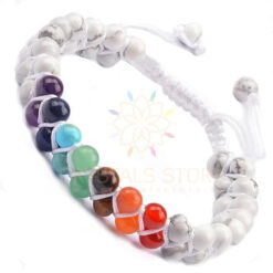 Seven Chakra Howlite Double Layer Dori Bracelet