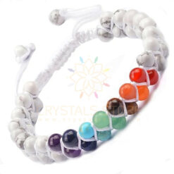 Seven Chakra Howlite Double Layer Dori Bracelet