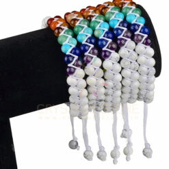 Seven Chakra Howlite Double Layer Dori Bracelet