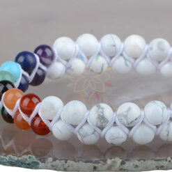 Seven Chakra Howlite Double Layer Dori Bracelet