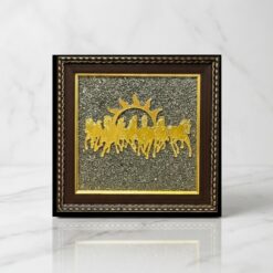 7 Horses on Raw Pyrite Frame