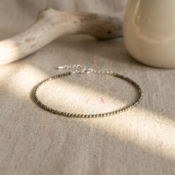 Raw Pyrite Anklet For Women | Stone of Money, Power & Protection