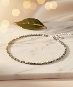 Raw Pyrite Anklet For Women